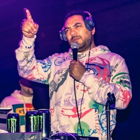 Cipha as a DJ in a party